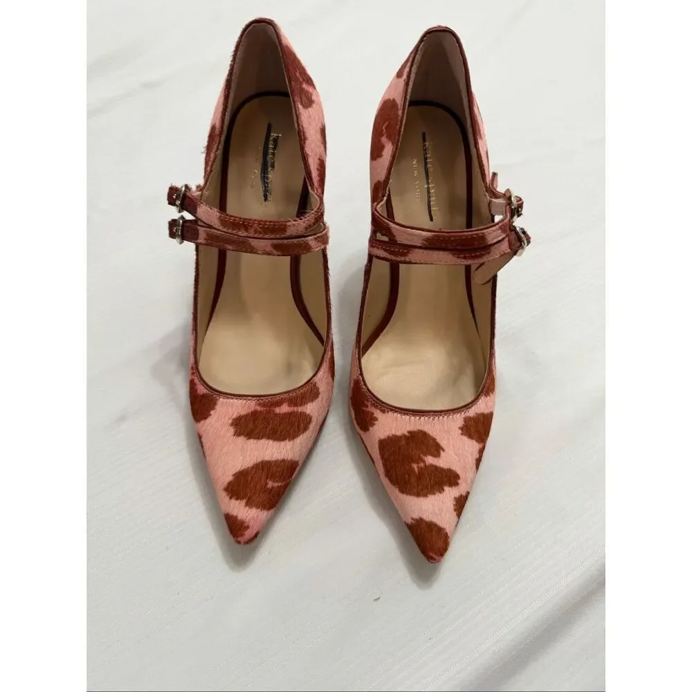 Kate Spade Pink Red Leopard Print Calf Hair NWB Women’s Size 6.5 6 1/2